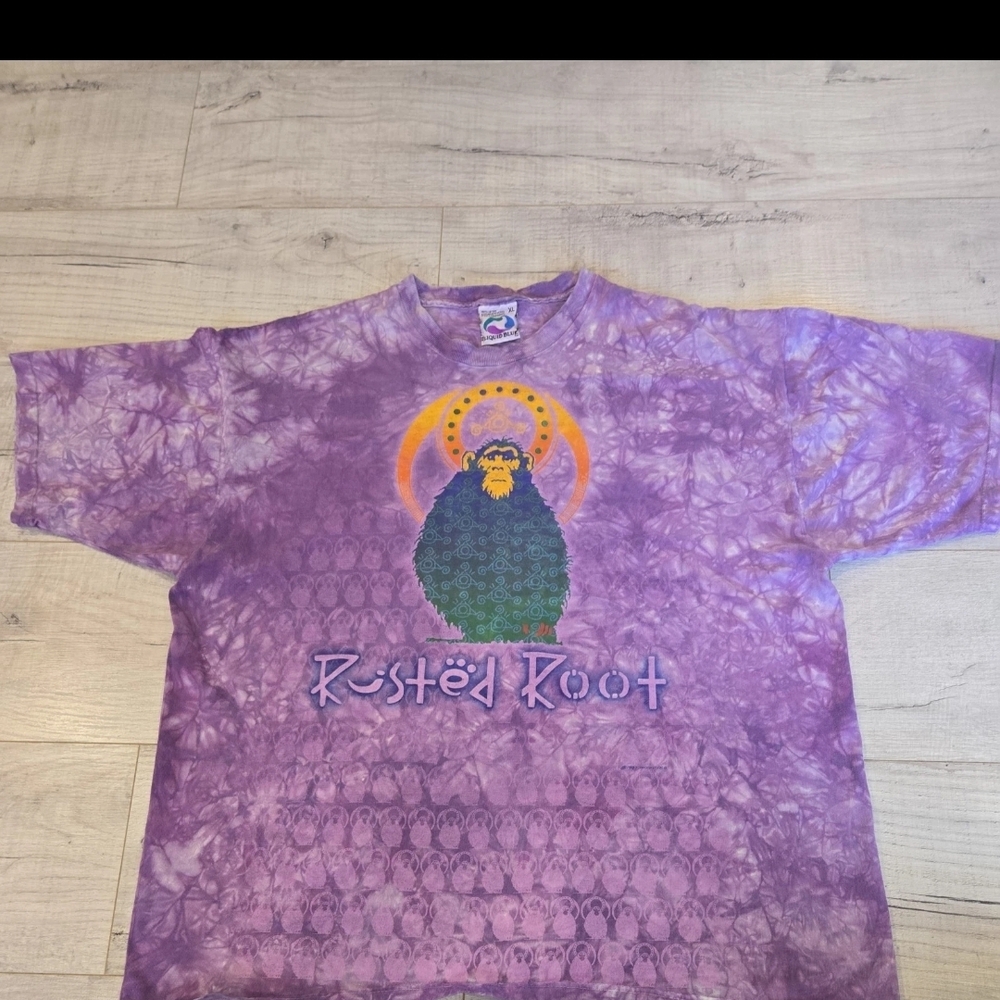 VINTAGE RARE Liquid Blue Purple Tie-Dye Kids Tee